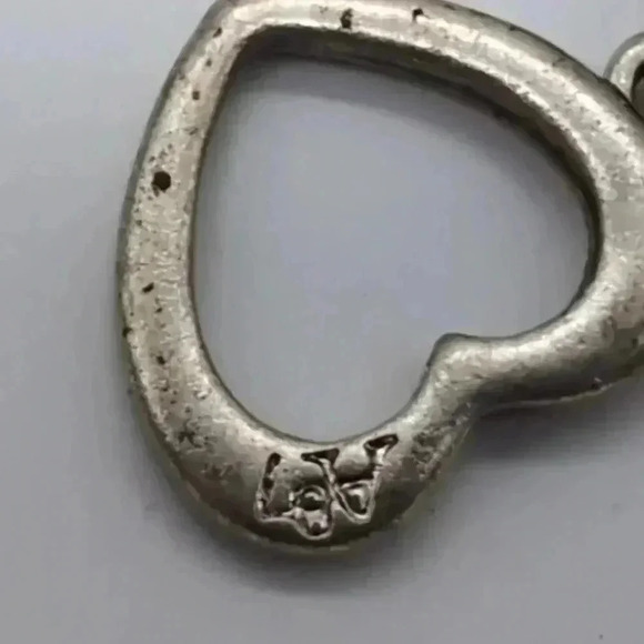 Rainbow Beaded Heart and Peace Sign Bracelet - Picture 3 of 5